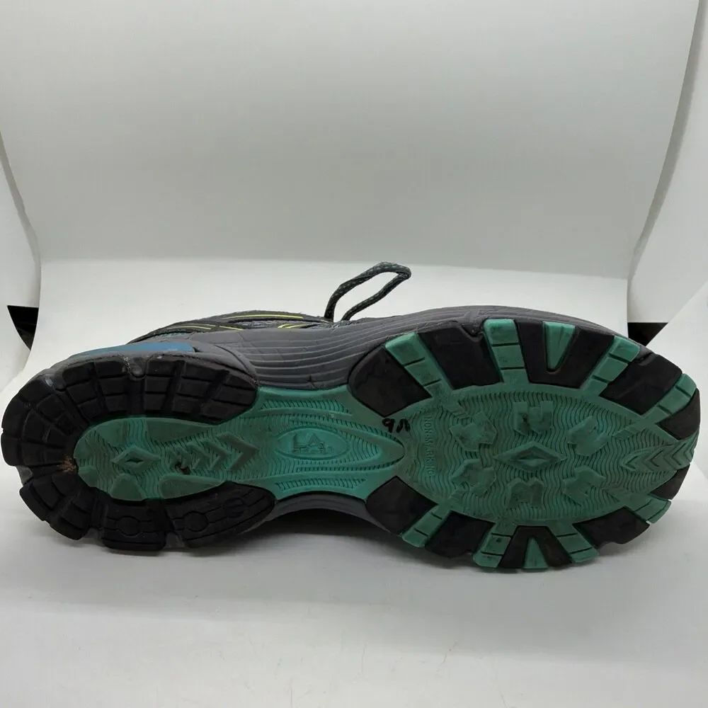 LA Gear Tracy Running Athletic Shoes Grey Teal Neon Green Women's Size 11